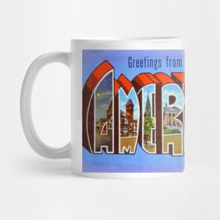 Greetings from Americus, Georgia - Vintage Large Letter Postcard Mug